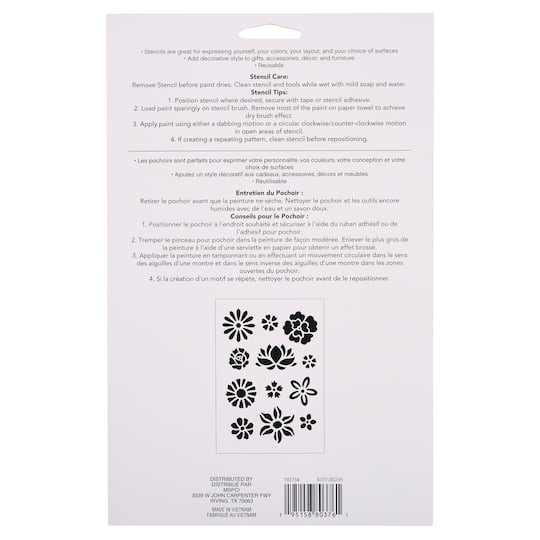 12 Pack: Flower Stencils, 7" x 10" by Craft Smart®